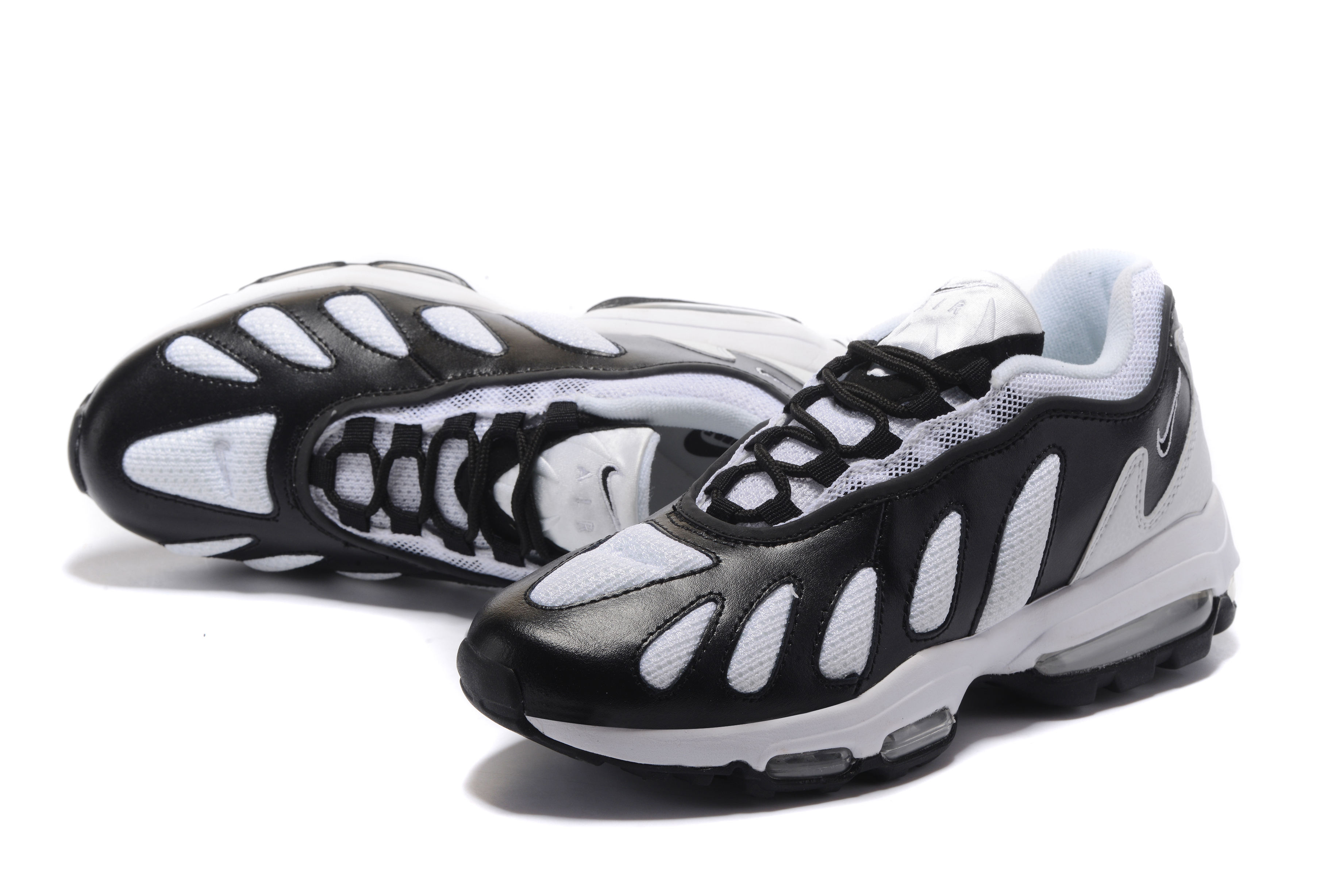 Men Nike Air Max 96 White Black - Click Image to Close